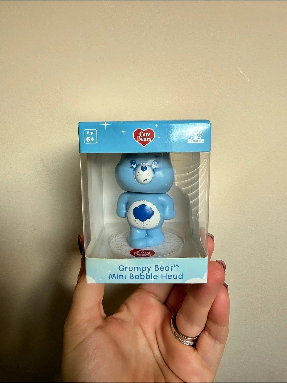 Care Bears Grumpy Bear Mini Bobble Head Blue Mini Bobble Head NWT
